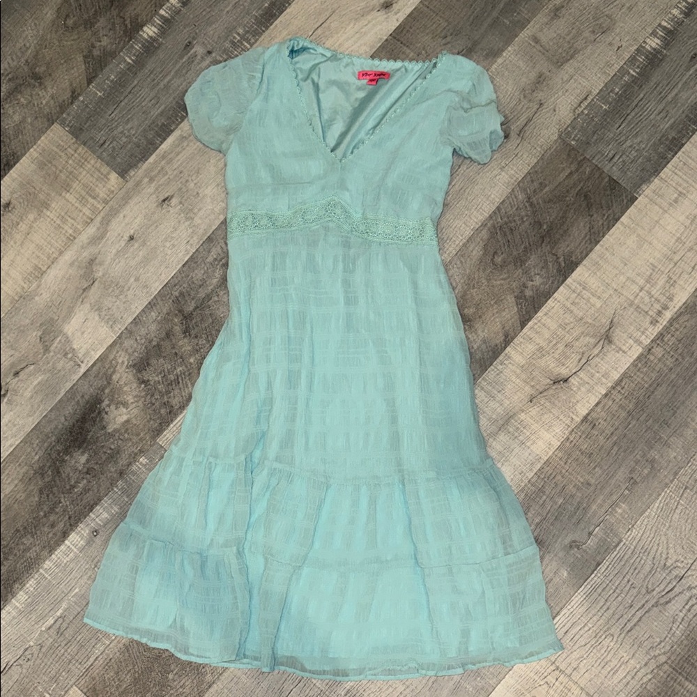 Betsey Johnson Aqua Blue Dress